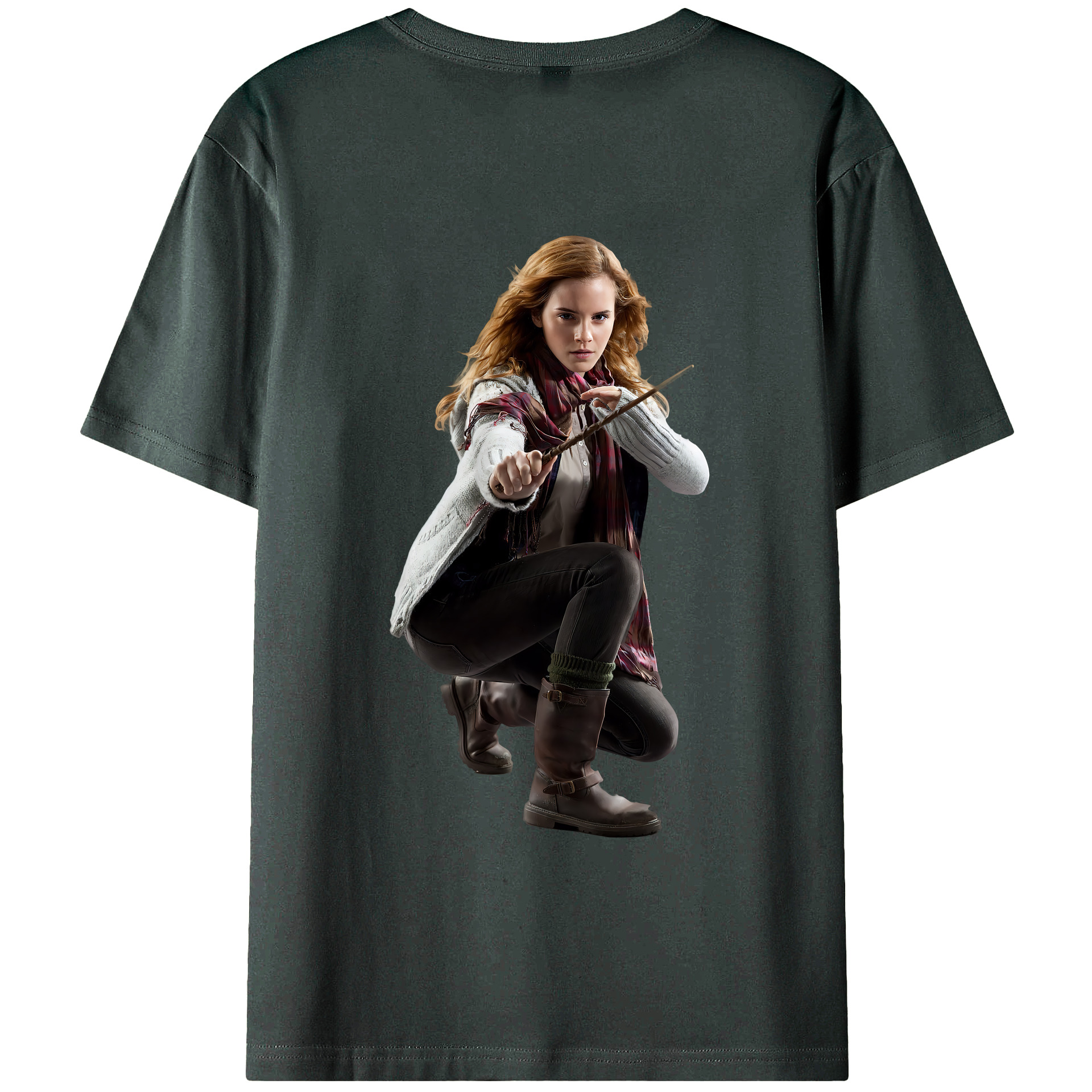 （画像用） Harry Potter ハリー・ポッターシリーズ 綿100％ メンズ半袖Tシャツ（バックプリント） 通気性